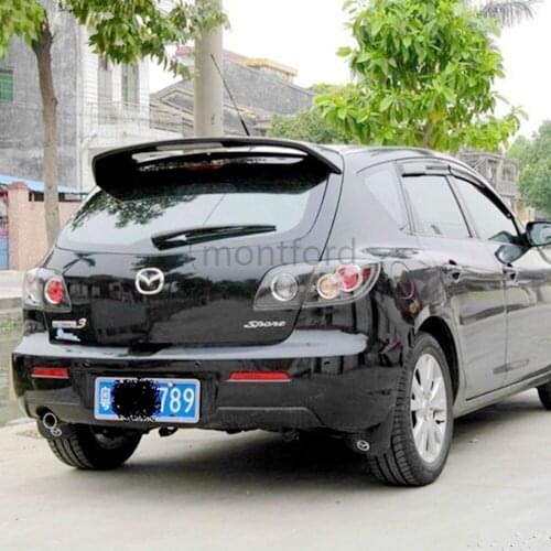 Car Styling ABS Plastic Unpainted Primer Rear Trunk Boot Wing Lip Spoiler Fit For Mazda 3 Mazda3 Hatchback 2006-2012