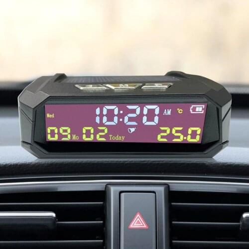 Look Solar Car Digital Clock Auto Accessories AN01 AN02 TPMS with LCD Display for Unique Parts Portable Car Ornaments