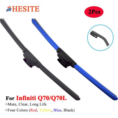HESITE Colorful Hybrid Wiper Blades For 2015 2017 Infiniti Q70L Q70 V8 5.6 Sport AWD 2016 Accessories Car Windshield Replacement