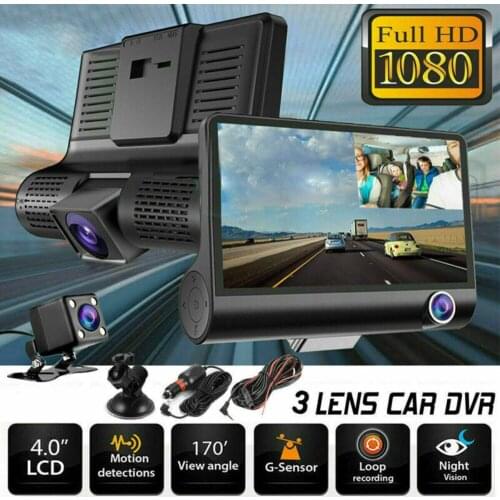 4inch HD 1080P Dual Lens Car DVR Dash Cam Video Rear View Camera Recorder Camera Registratory Camcorder