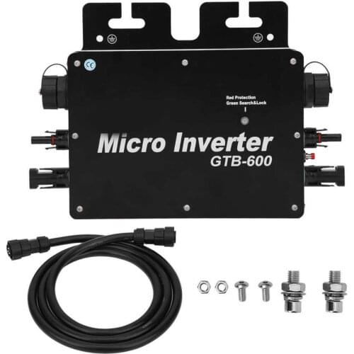 More Safe High Conversion Rate High Efficiency 600W Grid Tie Inverter Aluminum Alloy Inverter Outdoor for Home Use