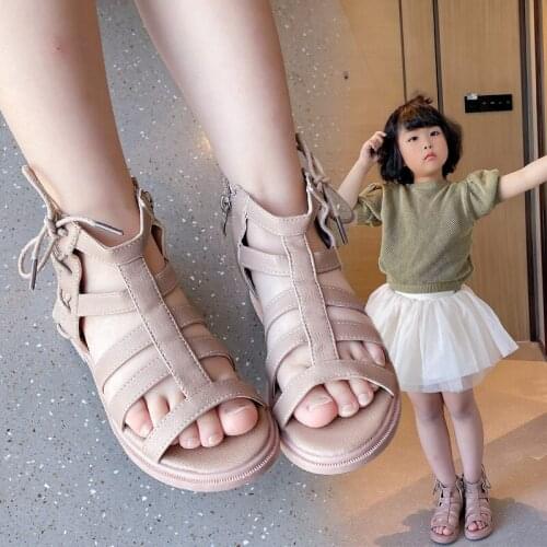 CAPSELL KIDS Girls Princess Roman Shoes Sandals 2-12 Years Children Shoes Toddler Girls Beach Sandals Baby Girl Shoes Size 23-36