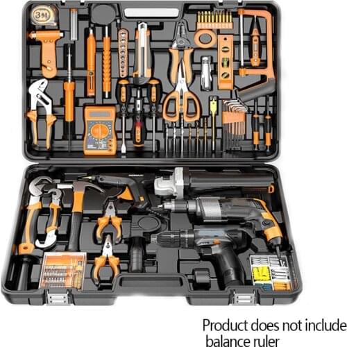 Household Electric Drill Electric Manual Electric Drill Hardware Tool Set Electrician Repair Multi-function Toolbox YZ