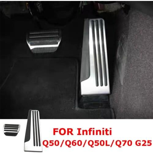For Infiniti G25 G35 G37 Q50 Q60 EX25 Q70 EX FX M25 Q60S Accelerator Gas Fuel Brake Pedal Footrest Cover Pads Accessories