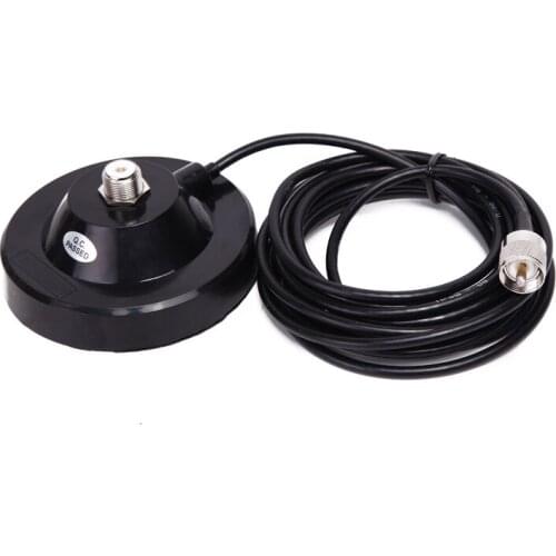 Exquisite Big Magnetic Mount Base 11CM with 5M Coaxial Cable for Baofeng TYT QYT KT-7900D Baojie BJ-218 Mobile Radio Car Radio