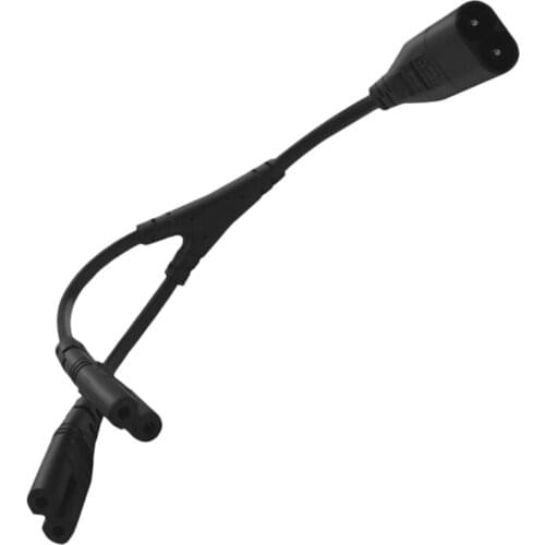 IEC320 C8 to 2X C7 Y Split AC Power Cord, IEC Figure 8 Male to 2 Female 1 in 2 Out AC Power Cable