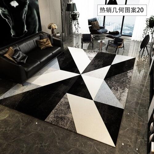 Carpet Simple Modern Household Bedroom Wall-to-Wall Carpet Machine Washable