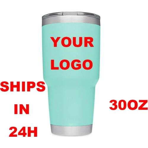 Drop shipping 30oz Tumbler Double wall 18/8 304 stainless steel mug cup water bottle car cup print logo mug