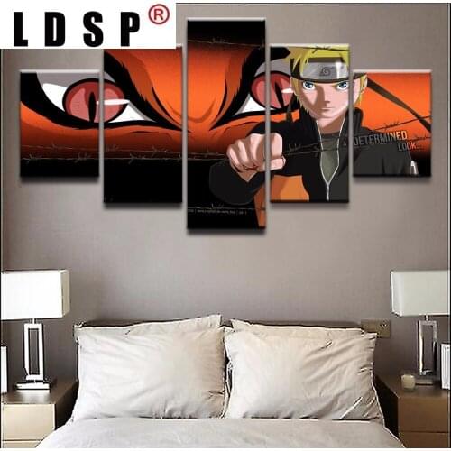 LDSP 5 Panels Cartoon Character Modular HD Printed Art Creative Canvas Painting Living Room Wall Art Pictures Poster Home Decor