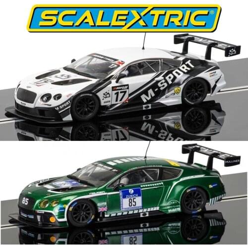 Scalextric Slot Car 1:32 Bentley Continental GT3 C3595 British GT Championship 2014 No.17/ C3713 ADAC Nürburgring 24H 2015 No.85