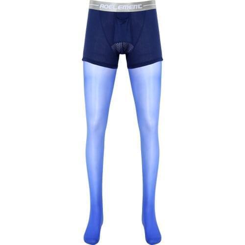 Mens Erotic Stockings Hollow Out Tights Sexy Bulge Pouch Boxer Briefs Pantyhose Nightwear Elastic Waistband Leggings Underwear