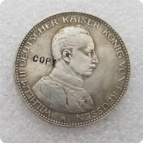 German States 1914 Prussia 5 Mark Silver COPY commemorative coins-replica coins medal coins collectibles