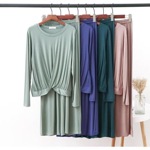 Spring and autumn new modal long-sleeved bottoming shirt womens slim slimming inner T-shirt all-match solid color thin top wide