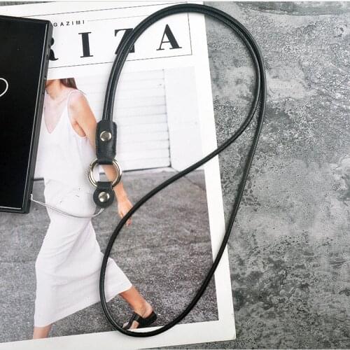 NEW Leather Phone Lanyard for key mobile Phone Cord neck Strap ID Pass Card Holder Hang Rope Ring Camera USB MP4 Straps Pendant