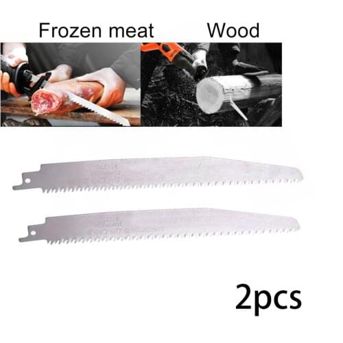 2Pcs S1122C Saw Blade Saber/Hand Saw Stainless Steel Blade Cutting Frozen Meat/Bone Universal Reciprocating Blade For Wood