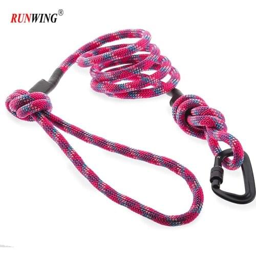 Pet Dog Leash with Carabiner Pet Climbing Strong Nylon Braided Rope Dog Lead Durable Rope
