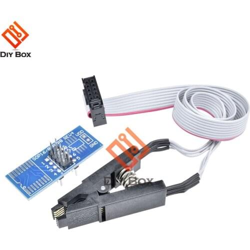 SOIC8 SOP8 Format Flash Chip IC Test Clips Socket Adpter BIOS 24 93 25 Program USB Programmer Programable TL866CS TL866A EZP2010