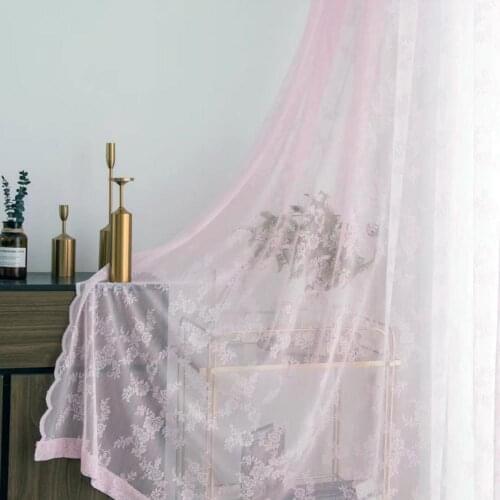 Polyester Translucent Screen Window Grille Window Cover Household Decorative Curtains Small Flower Translucent Screens