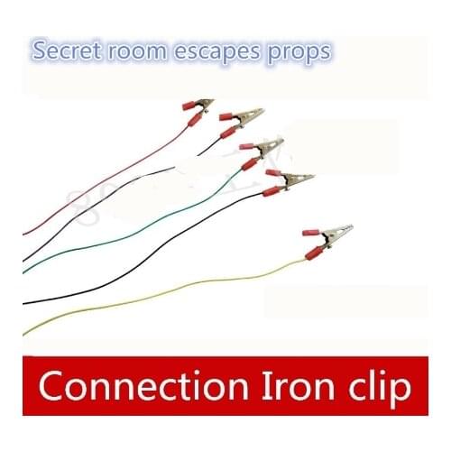 Real life games escape room props Connection Iron clip unlock organ props horror game escape room game