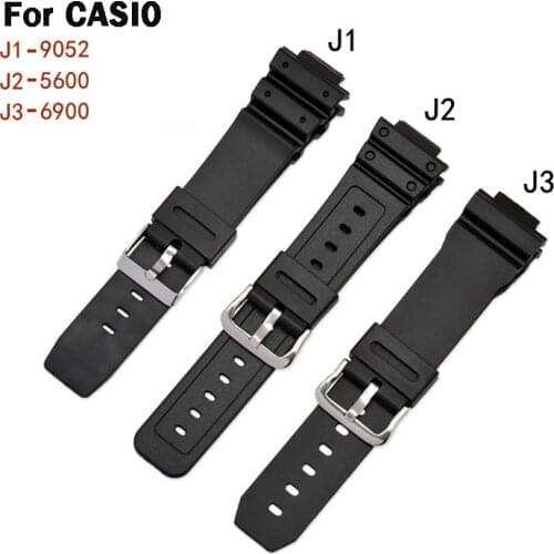16mm Silicone Watchband for Casio G-Shock 9052 5600 6900 Series Strap Men Rubber Sport Waterproof Replacement Band Accessories