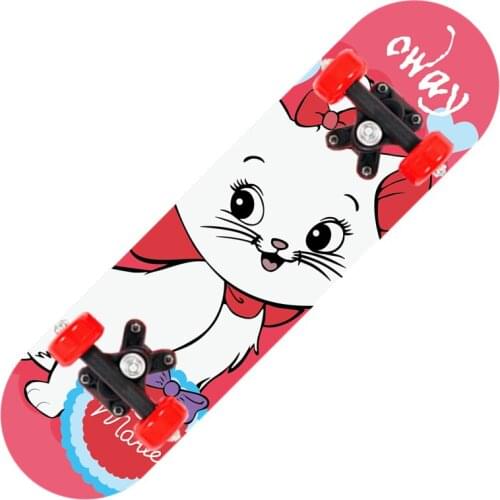 4 Wheel Skateboard Women Double Rocker Skateboard ABEC-9 Bearings Maple Skates Decks Child Long Skate Board for Adults hb0803