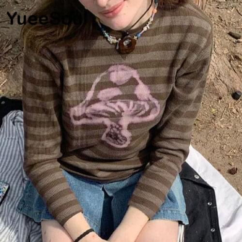 Женские полосатые футболки Yueesoul China At AliExpress