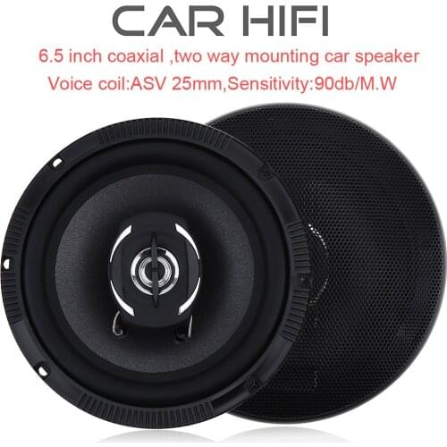 2pcs 6.5 Inch 14cm 80W Car HiFi Coaxial Speaker Vehicle Door Auto Audio Music Stereo Loudspeaker Subwoofer for Car Audio System