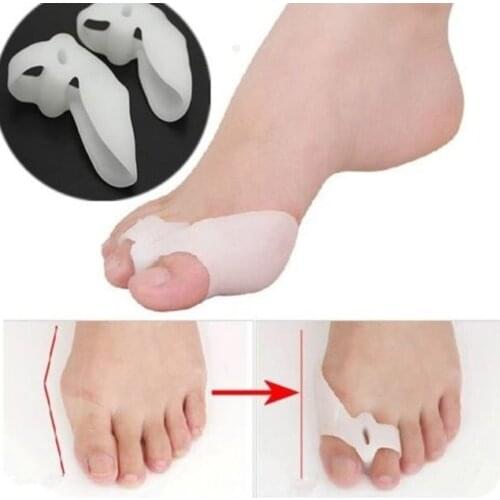 2 PCS Bunion Toe Separator Soft Silicone Big Toe Protector Pad Straightener For Hallux Valgus Overlap Toes Relieve Bunion Pain