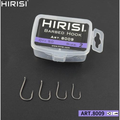 50pcs Coated Steel Barbed hooks Carp Fishing Hooks Pack 8009