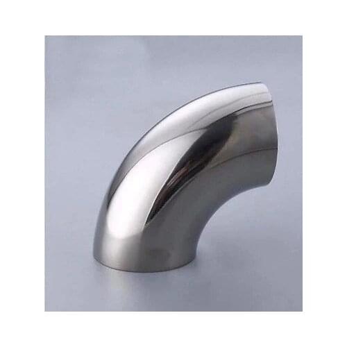 76mm 3" Pipe O/D 304 Stainless Steel Sanitary Butt Weld 90 Degree Elbow Bend Pipe Fitting homebew