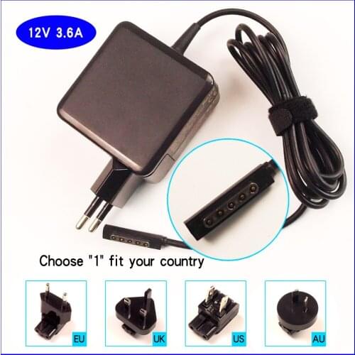 12V 3.6A Netbook Ac Adapter/Battery Charger for Microsoft Surface 2 /Surface RT 10.6 /Surface PRO 128GB 64GB Tablet