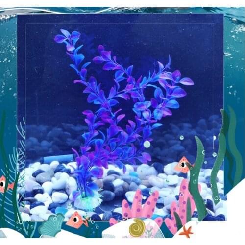1pc Artificial Plastic Water Plant Grass Aquarium Decorations Aquatic Accessories Plants Fish Tank Grass Flower Ornament Decor