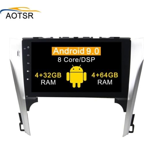 2 din Android 9.0 4G+64GB CAR DVD Radio Player For Toyota Camry 2012 2013 automotiva gps Navigation stereo wifi BT map headunit