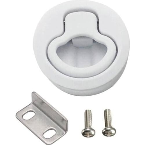 Deck Hatch Latch 1/2" Door White 2" Flush Pull Slam Latch Boat Marine