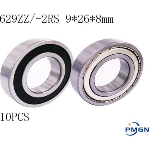PMGN 10PCS 629ZZ Bearing 629z bearing 9x26x8mm ABEC 5 Miniature 629Z Ball Bearings 629 ZZ 629-2RS