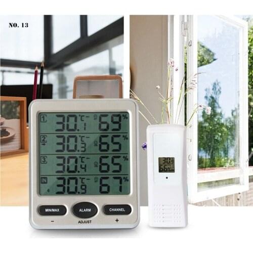 Wireless Thermometer Electronic LCD Hygrometer Multifunction Thermometers Temperature Humidity Monitor Indoor/Outdoor Meter New