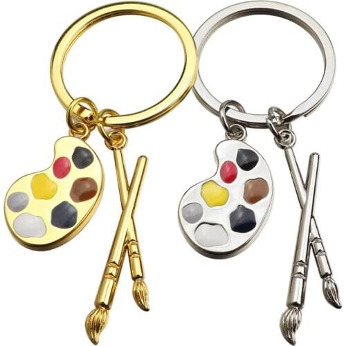 Palette keychain key ring creative key chain key holder cute portachiavi chaveiro llaveros bag charm