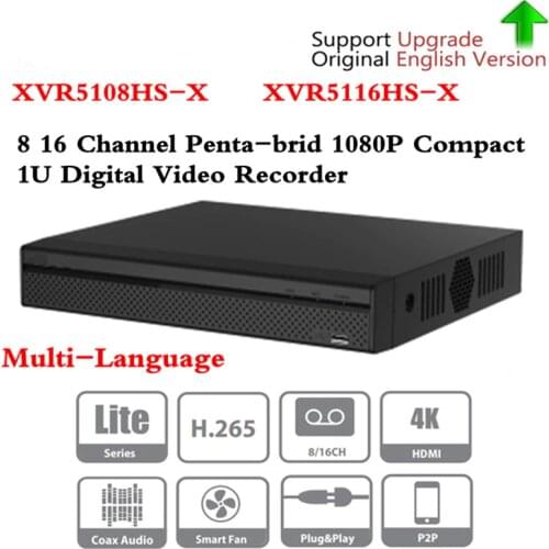 DH DVR XVR5108HS-X XVR5116HS-X 8ch 16ch Up to 6MP H.265+/H.265Smart Search Digital Video Recorder Free DHL shipping