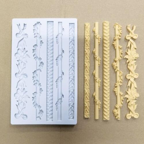 European Borders Fondant Silicone Cake Mold DIY Chocolate Silicone Cake Decoration Clay Epoxy resin molds