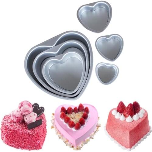 Aluminium Alloy Carbon Steel Removable Bottom Cake Pans Heart-shaped Cake Mold