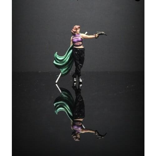 1:64 Scale Resin Die-casting Model Huntress Doll Car Scene Model Scene Layout Collection Decorative Toys