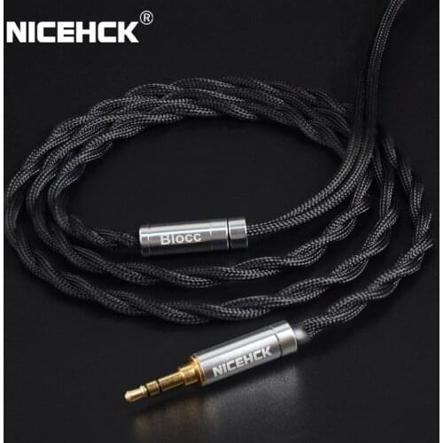 2020 NiceHCK Blocc 5N UPOCC OCC Copper Cable Litz 3.5/2.5/4.4mm MMCX/0.78mm/QDC 2Pin For M1 Pro ST-10S ZSX C12 F3/NX7 Pro/DB3