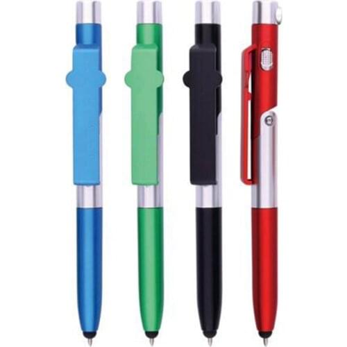 Multifunctional LED Light Ballpoint Pen Folding for Phone Holder Night Reading Homework Student Pen School Stationery Pen