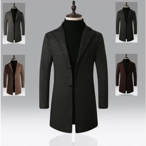 Men Wool Blends Coat Autumn Winter New Color High Quality Men Wool Jacket Luxurious Brand Coat Jacket Clothing -40