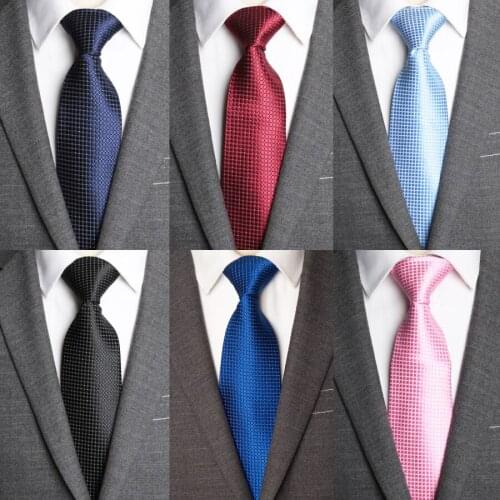 Men Tie Business Classic Fashion Lattice Neckties Gravata Jacquard Necktie Mans Wedding Dress Ties Shirt Accessories