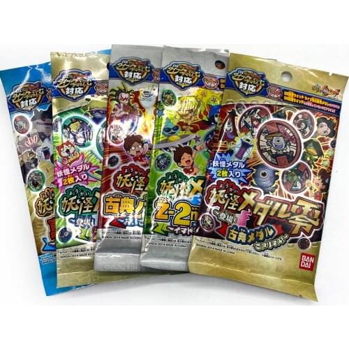 Bandai Genuine Japanese Anime Yokai Watch DX Peripheral Yo-Kai Wrist Watch Medals Collection Emblem Toy