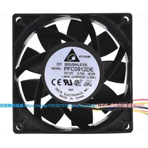 PFC0912DE 12V 3.72A 9038 9CM Violent cooling equipment server cooling fan
