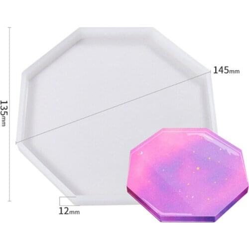 DIY CraftsCrystal Epoxy Coaster Resin Mold Cup Mat Pad Casting Silicone Mould