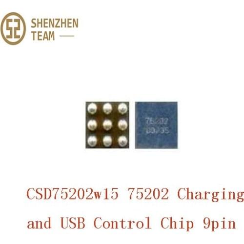 SZteam 5pcs/lot For iPhone 4 Cell Phone CSD75202w15 75202 Charging and USB Control Chip 9pin