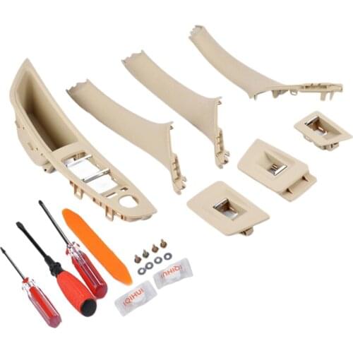 Interior Door Handle Window Lift Switch Button Panel Decoration Frame for BMW F10 F18 5 Series 2010-2016